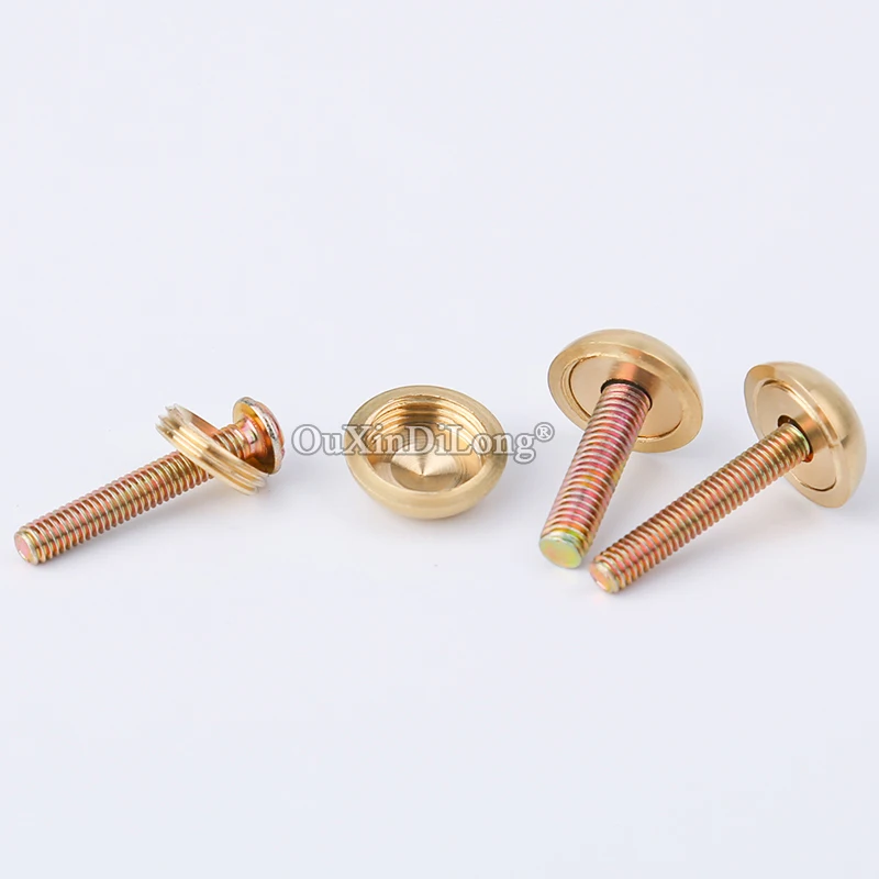 レトロな真鍮製ガラス広告用釘40個、看板、鏡、釘、ファスナー、ネジ、ハンドル、ローブフック、装飾キャップ