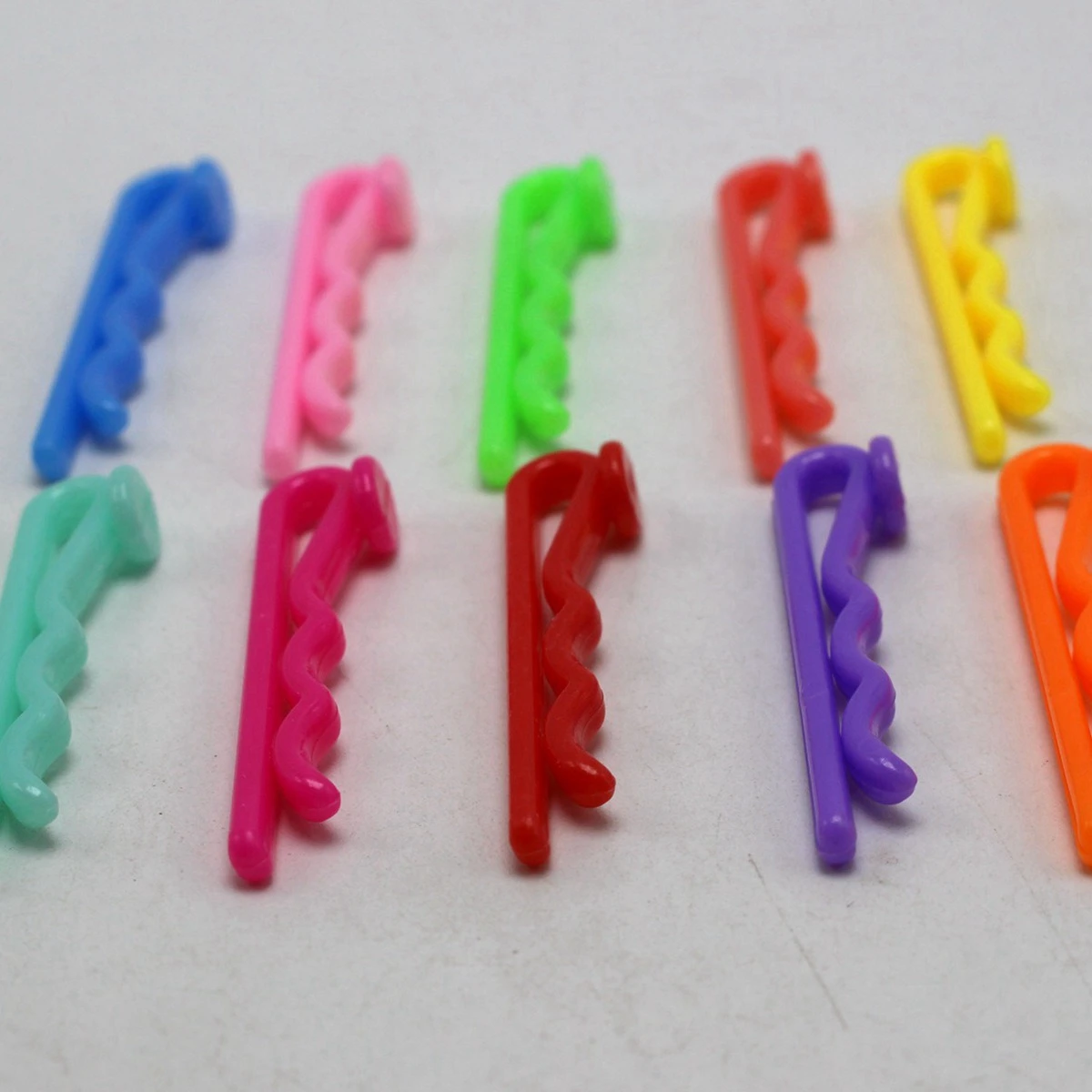 50 mieszanych kolorów plastikowa wsuwka spinka do włosów klip 45mm z podkładką — zdjęcie 5