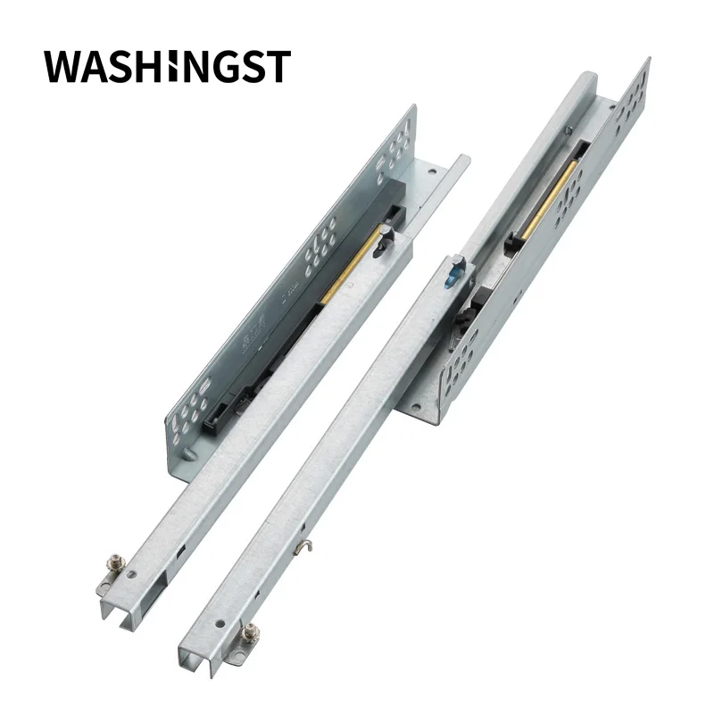 WASHINGST Two Section Length Soft Closing Undermount Furniture Cabinet Drawer Runner Slide Rail