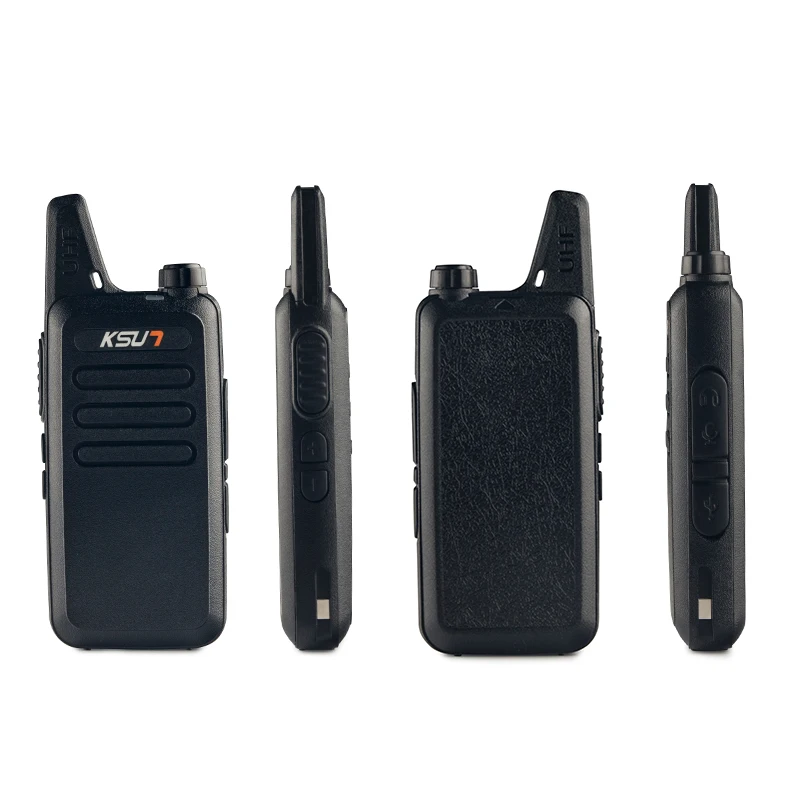2pcs/lot KSUN Mini Walkie Talkie Two-way radio Set UHF 400-470MHz 16CH walkie-talkie Radio