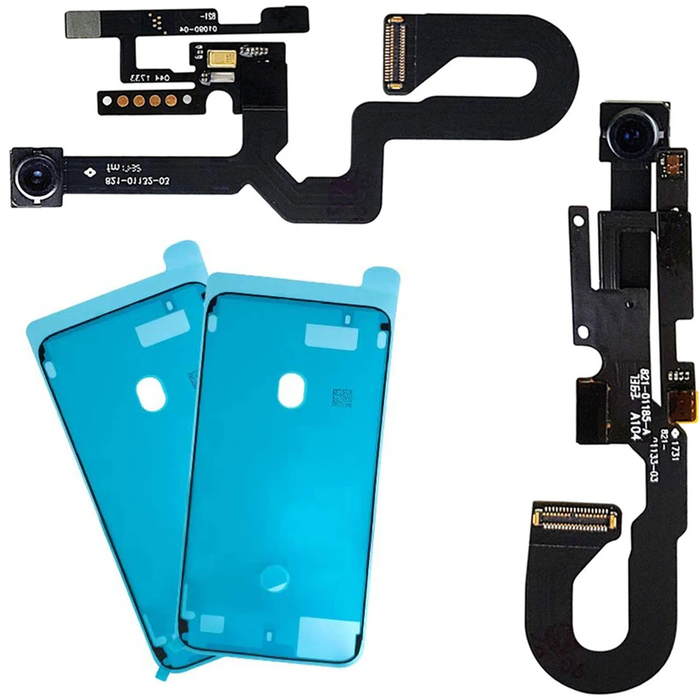 Front Camera Flex Cable Replacement For iPhone 7 8 Plus Face Camera With Microphone + Lcd Waterproof Tape