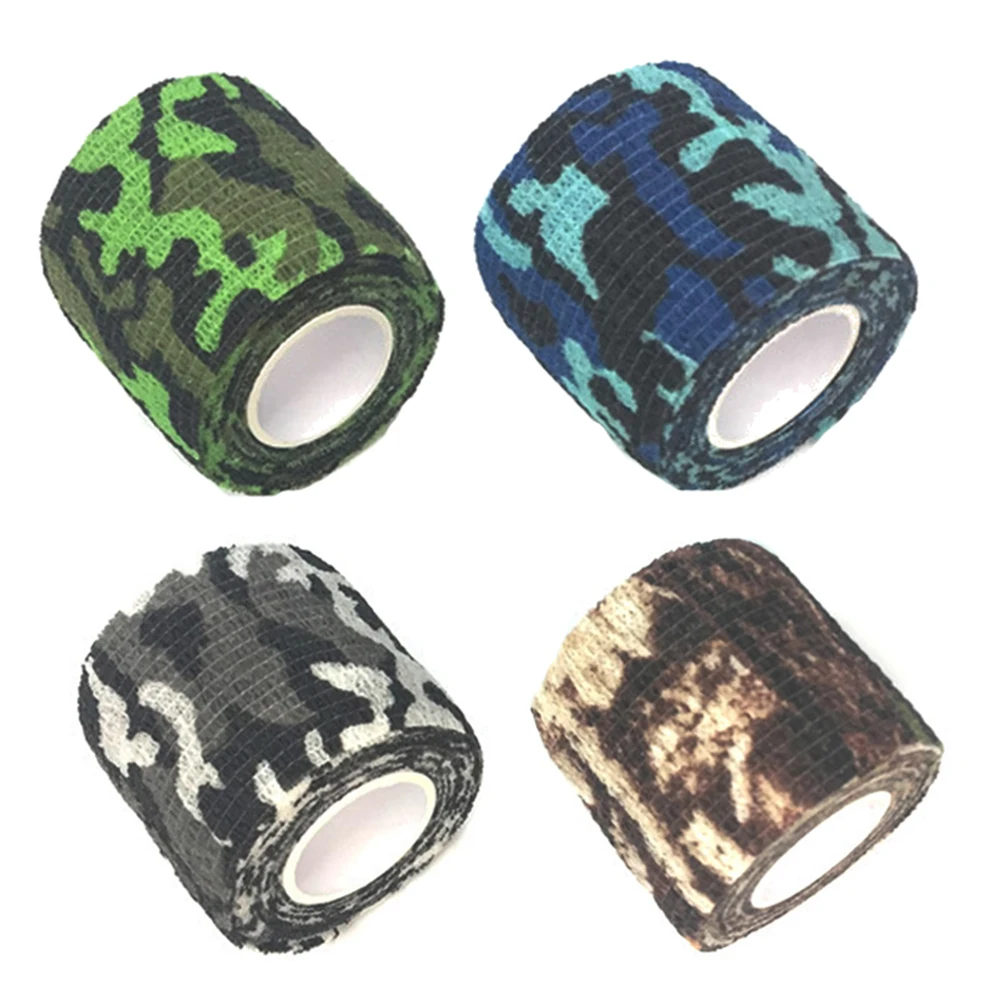 Adhesive Ourdoor Military Stretch Camo Camouflage Tape Bandage Hunt Riflese Wrap