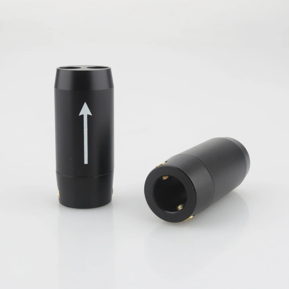 Calça de áudio hifi 4x, cabo rca para alto-falante, calça de alumínio 11mm a 2*7mm, bota com flecha