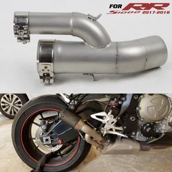 Slip-on for BMW S1000RR 2017 2018 Exhaust Middle Link Pipe 51mm Muffler Escape Connection Tube Adapter