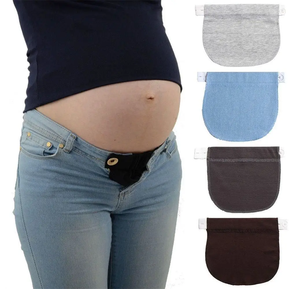 Women Adjustable Elastic Waistband Maternity Pregnancy Belt Clothing Pants Waist Extender For Pregnant Sewing Accessories