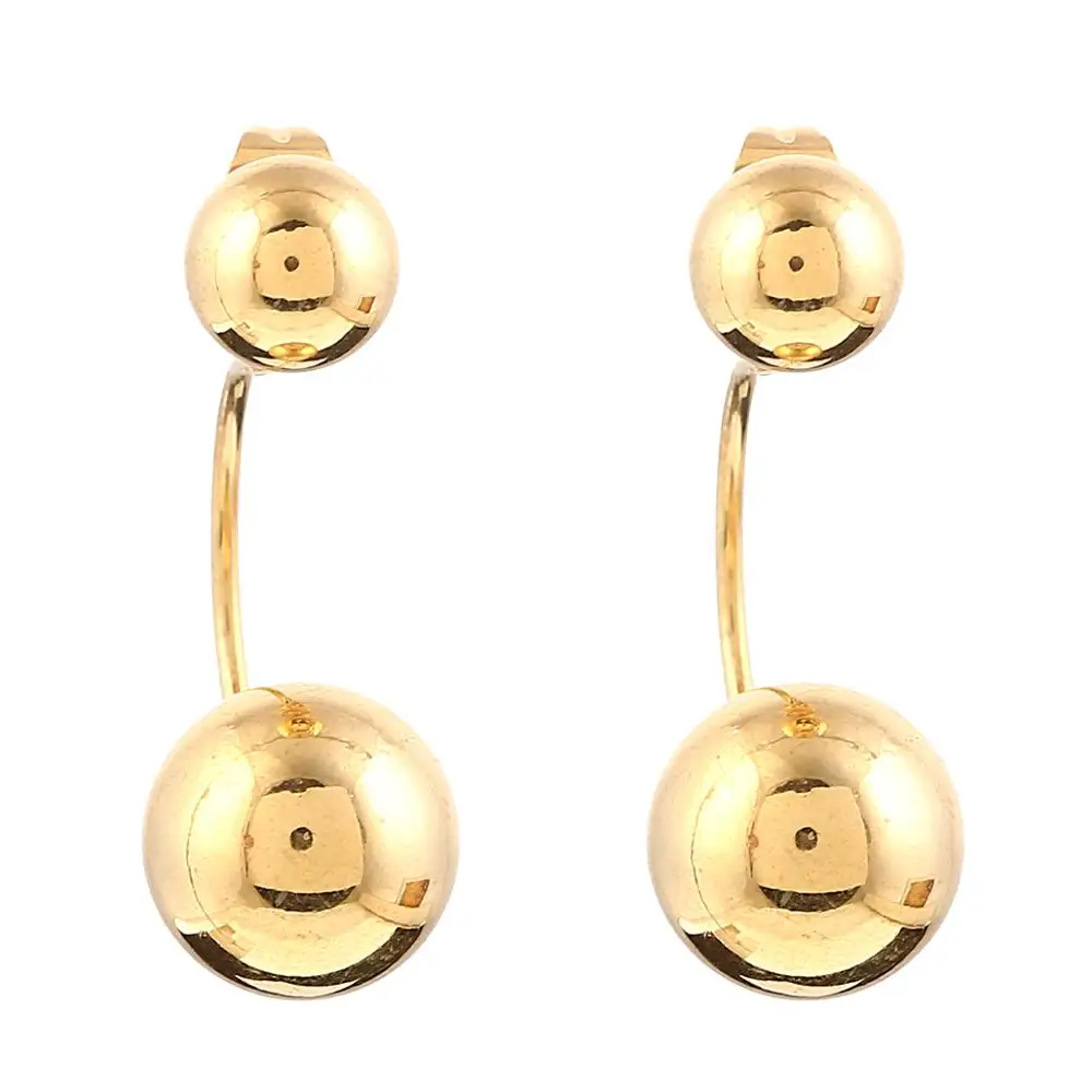 Gold Color Bead Ear… - image