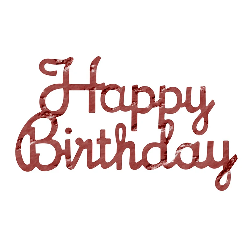 2022 New Arrival Metal Happy Birthday Phrase Word Letter Cutting Dies for Scrapbooking Greeting Card Making Stencils Paper Craft