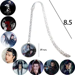 Bookmark Chen Qing Ling The Untamed Xiao Zhan Wang Yibo Link Chain Pendant Mo Dao Zu Shi Book Marker For Notebook Book Diary