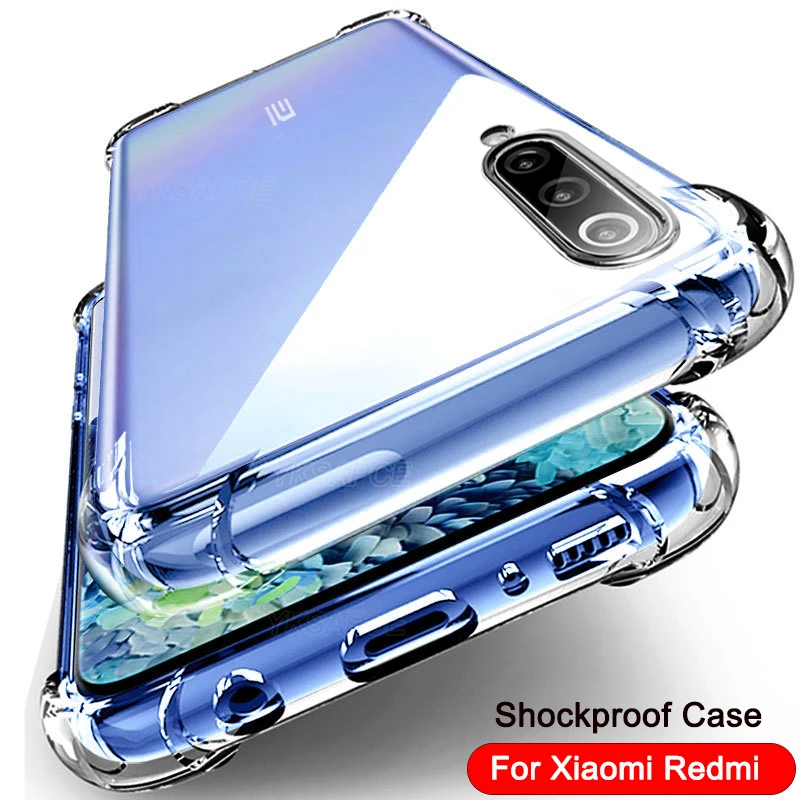 Funda de silicona transparente a prueba de golpes para Xiaomi Mi 11 10 Ultra 10S 10T 10i 9 SE 8 Note 10 Pro A2 A3 Lite, funda suave para teléfono
