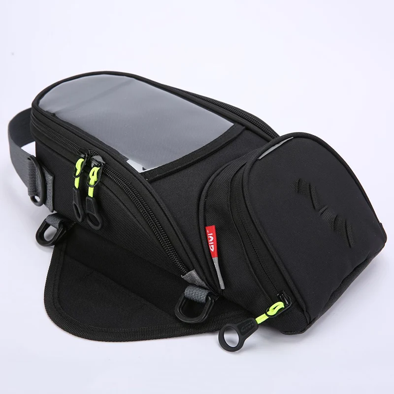 Motorcycle Tank Bag Saddle Black Motorbike Bag Universal Strong Magnetic Navigation Fuel  Bag