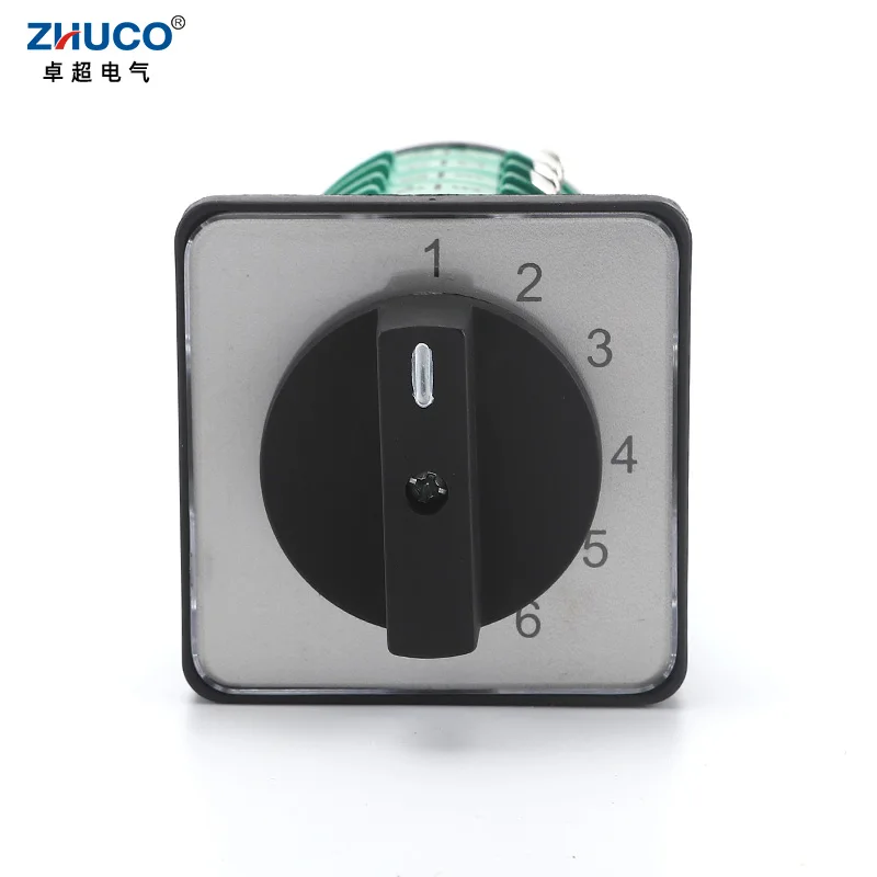 ZHUCO KDHC-32/3X7-5 690V 32A 1-7 7 Position 5 Pole Sliver Contact Adjustable Welding Machine Rotary Changeover Cam Switch