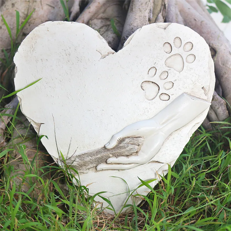 All Blanks Can Be Customize Pet Keepsake Gravestone Tomb Paw Print Animal Monument Garden Backyard Dog Cat Supplies JSYS