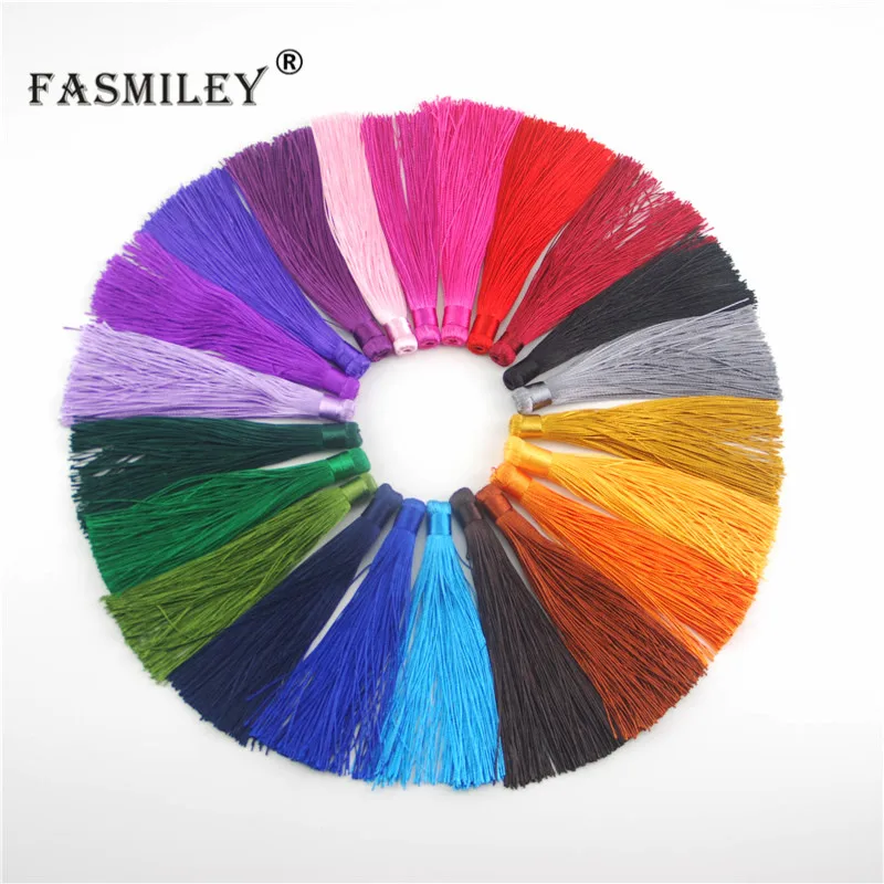 Rayon Silk Tassels DIY 5 /10 pcs 12cm Embellish Handmade Jewelry Findings Supplies For Curtain Earrings Accessories Fringe LS015