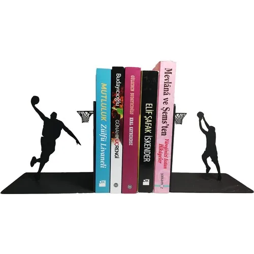 Simge Building Decoration Basketball Themed Book Support Holder Metal Decorative