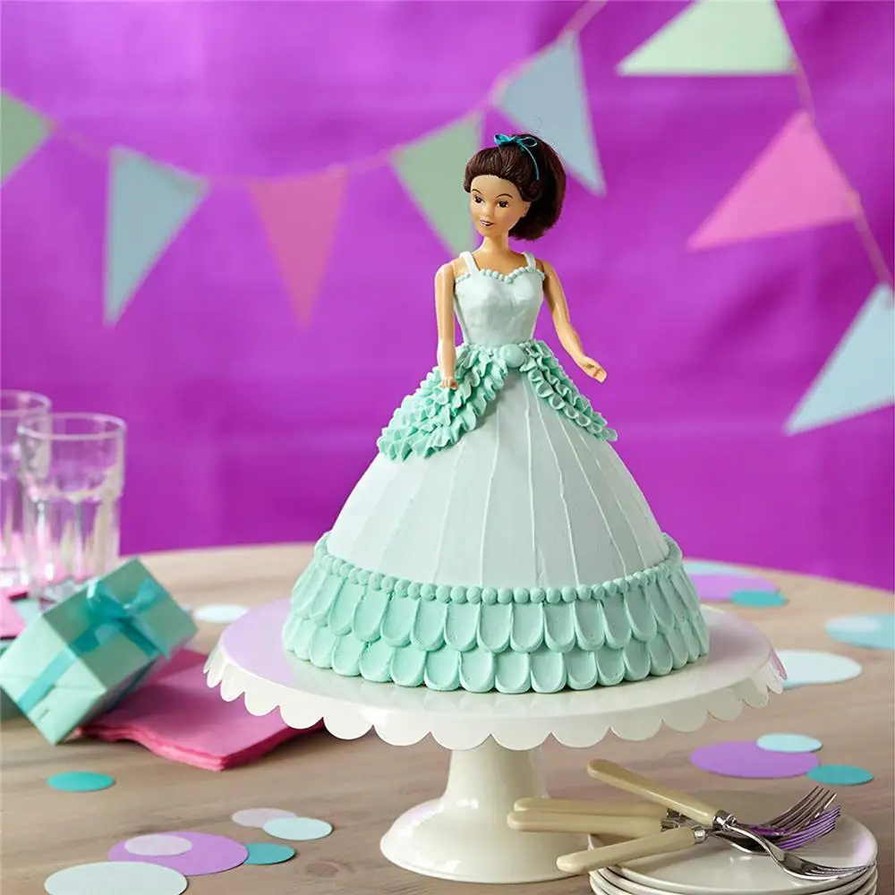 6/8inch 3D Princess Dress Doll Cake Fondant Baking Pan Tin Decoration Making Mould Mold Birthday Cake Mould Bakeware Tool