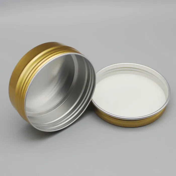 100PCS Gold Schraube Gewinde Leere Aluminium Creme Jar Zinn Kosmetische Lip Balm Container Nagel Decor Handwerk Topf Nachfüllbare Flasche 5g-60g