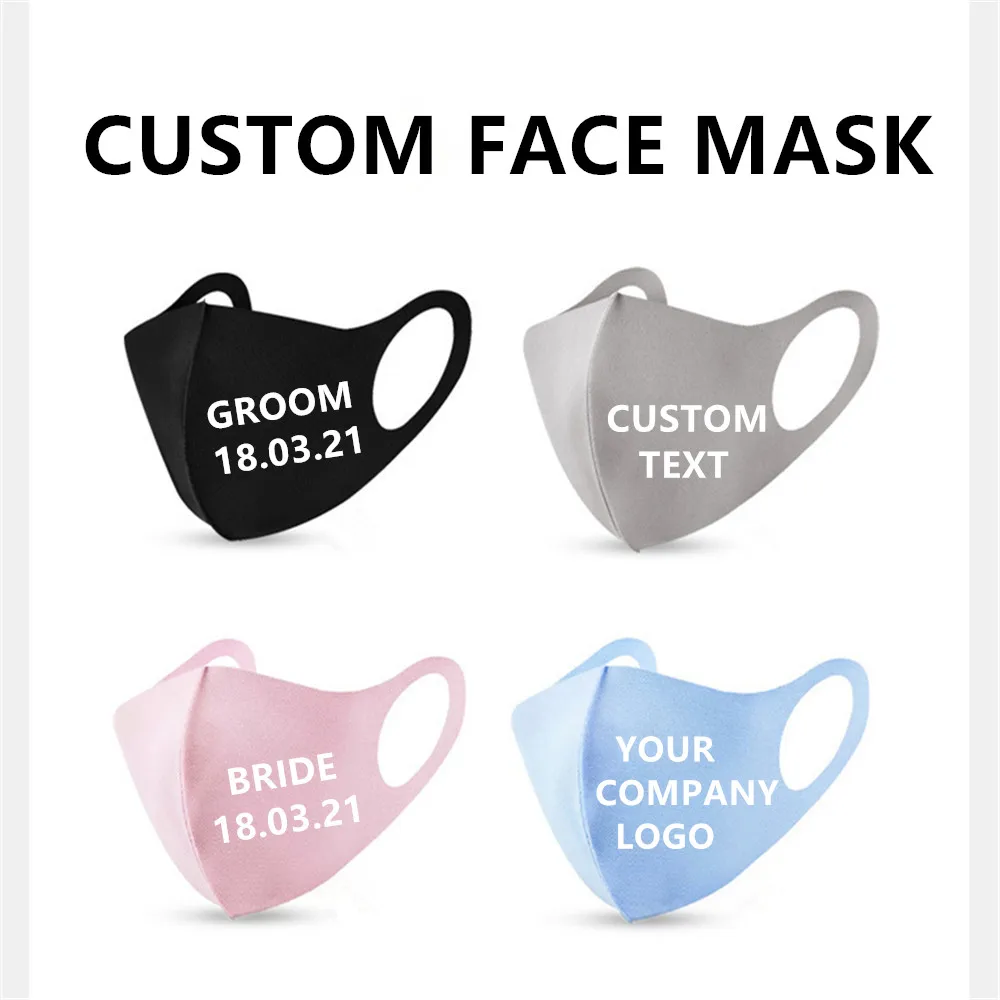 

Personalized Face Mask Breathable Face Cover Washable Reusable Face Mask Wedding Guests Ault Masks Custom Company Logo Mask