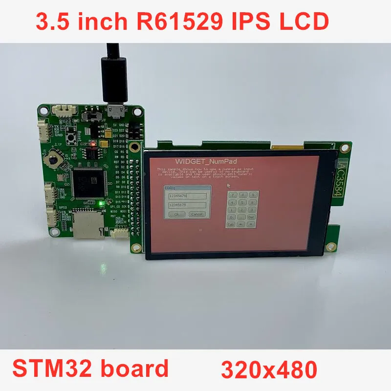 3.5 inch IPS R61529 LCD display Full View 480320 45 pin support STM32 Resistive Capacitive touch TFT screen adapter PCB board