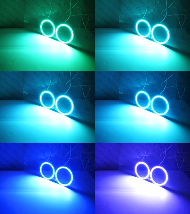 For Subaru Impreza WRX Sti 2015 2016 2017 RF Remote BT App Multi Color Ultra Bright RGB LED Angel Eyes Kit Halo Rings