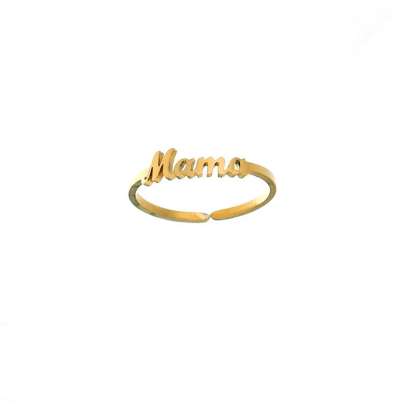 Europe And The United States Best-Selling Mother Stainless Steel Letter Ring To Give Mother Gifts