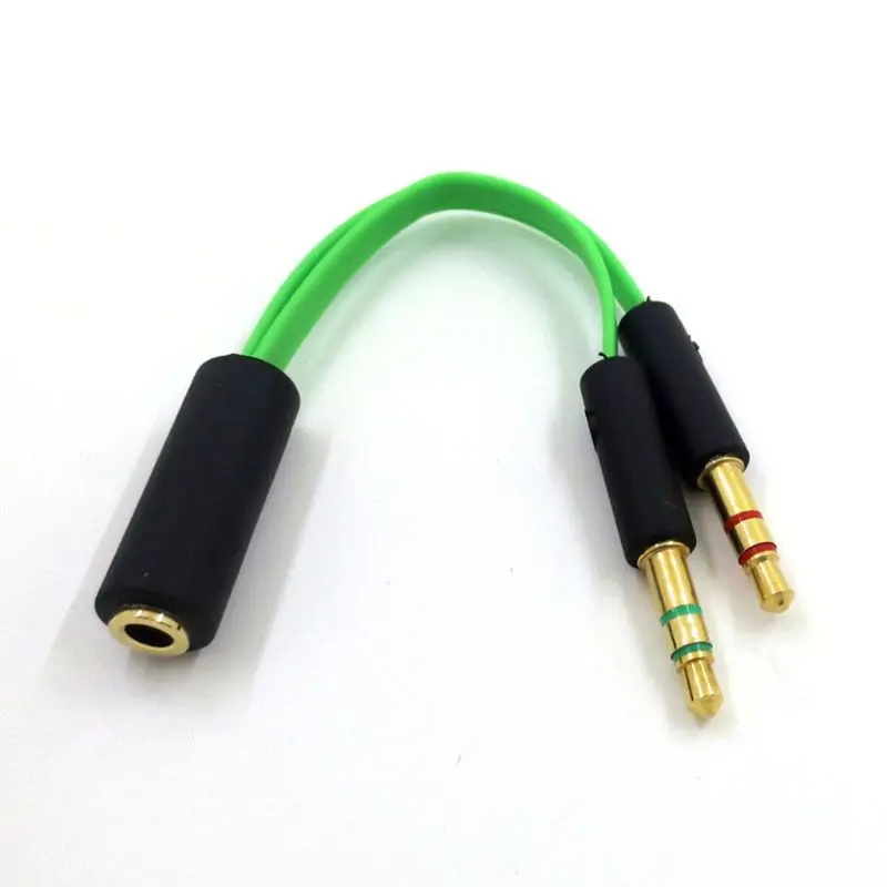 Earphone Cable Headphone Transducer Combo Adapter Splitter Headset Microphone for Razer Computers