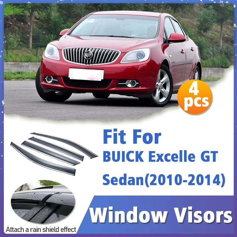 

Window Visor Guard for BUICK Excelle GT Sedan 2010-2014 Cover Trim Awnings Shelters Protection Sun Rain Deflector Accessorie