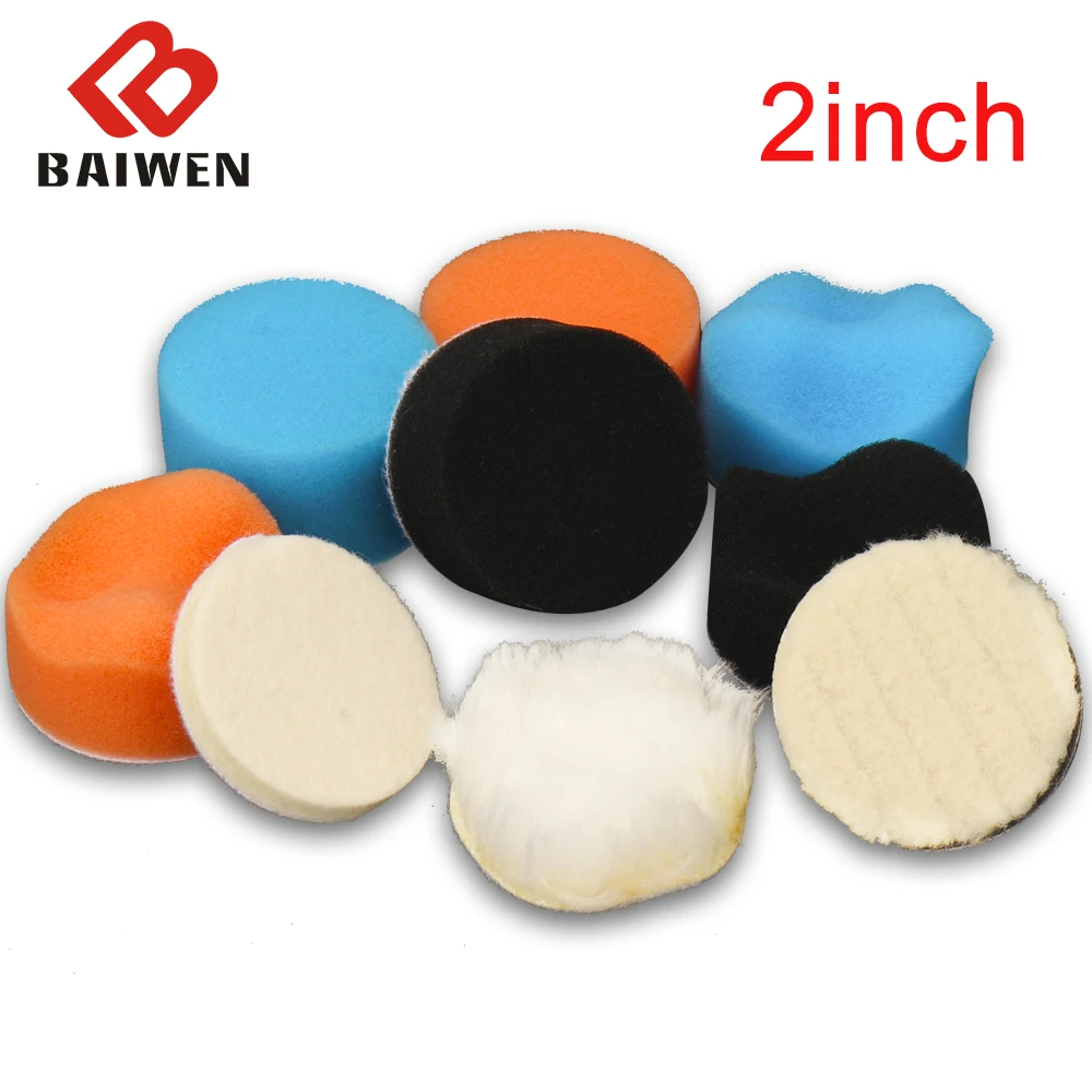 9/18/27Pc 1/2/3Inch Polijsten Waxen Buffing Pad Kit Spons Wol Wiel schoonmaken Slijpen Hoofd Platte Verwijdert Krassen Beauty Tool
