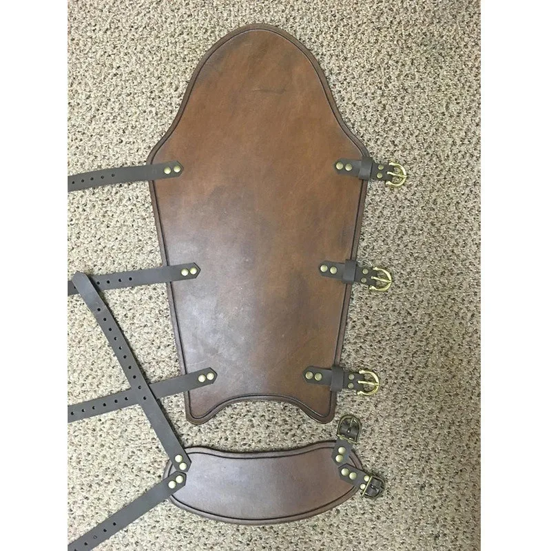 Steampunk Vintage Half Chaps Gaiter skórzane skwary średniowieczny Viking wojownik rycerz noga zbroja dla mężczyzn przebranie na karnawał akcesoria