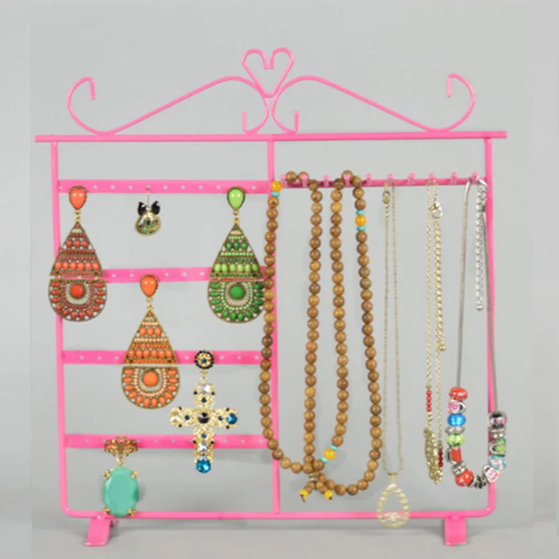 Metal Gfit Stud Jewelry Display Box Necklace Pandents Ring Earrings Organizer Jewellery Packaging Holder Stud Wholesale