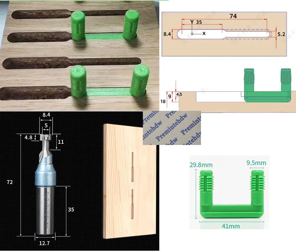Invisible Plastic U Shaped Cabinet Joiner Sliding Connecting Clip