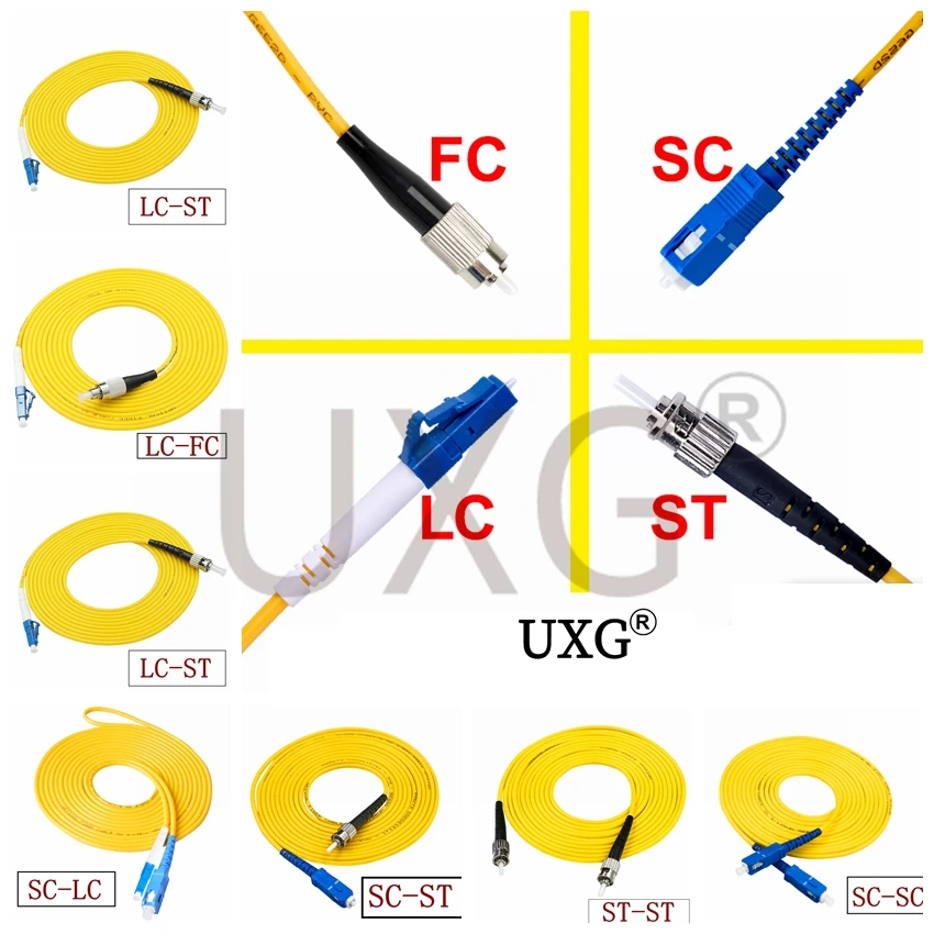 1PCS SC/APC-SC/APC-SM 3mm LC FC ST Fiber Optic Jumper Cable Single Mode Extension Patch Cord 1m 2m 3m 5m 10m 20M 30M 40M 50M