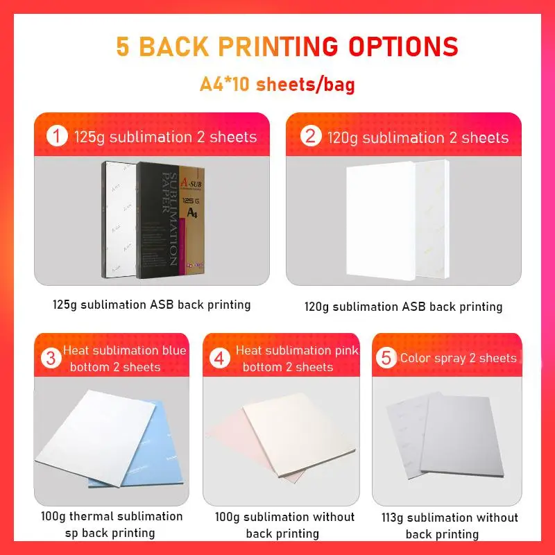 A3 A4 100 Sheets Inkjet Printing Sublimation Heat Transfer Photo Paper,t-shirt Dark Transfer Paper Iron On Heat Press Printer