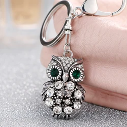 2021 spring fashion new rhinestone cute crystal gem owl bag wallet keychain birthday party gift