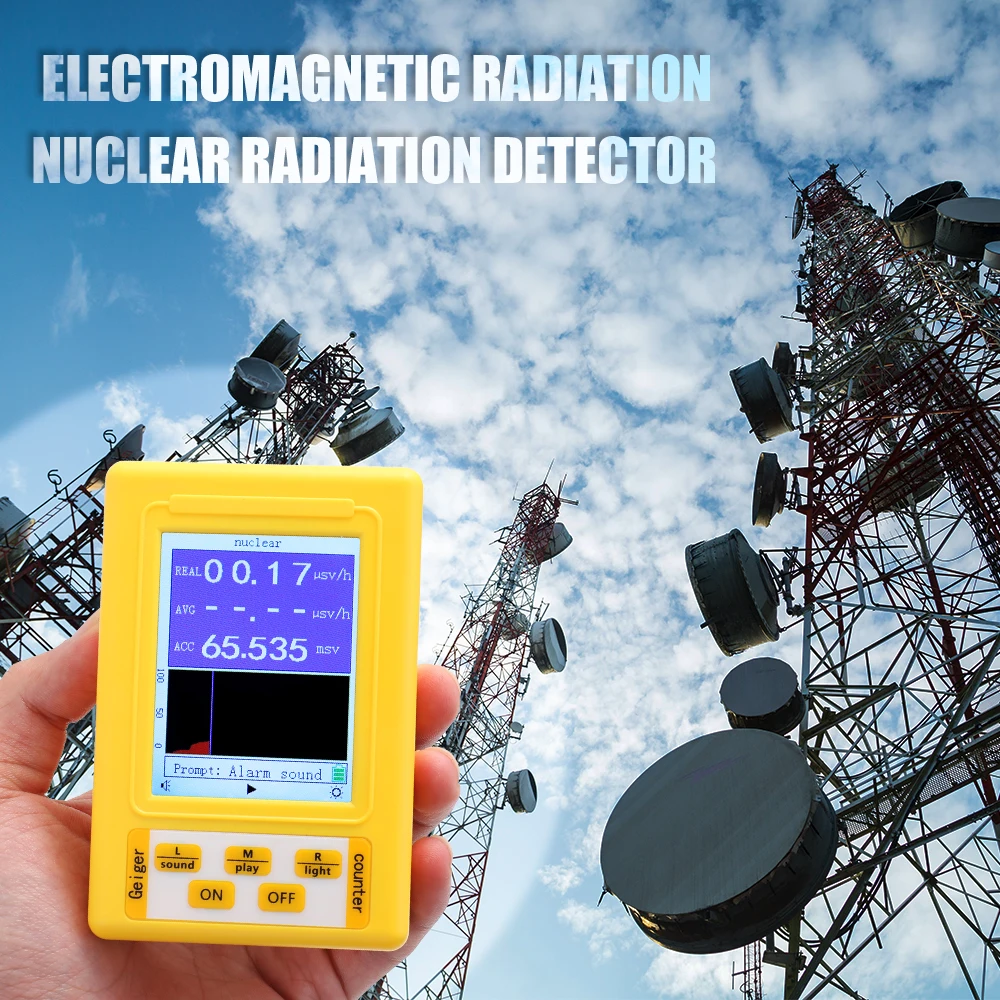 BR-9 Series Electromagnetic Radiation Nuclear Detector EMF Handheld Digital Display Geiger Counter Full-functional Type Tester