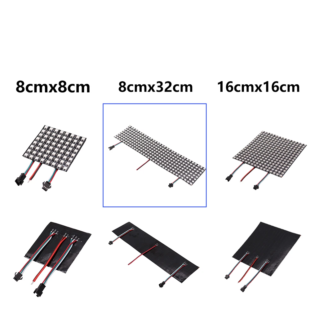 WS2812 LED Pixel Screen Panel Module Light With 14/17/21 Keys RF Controller RGB 5050 SMD Flexible Addressable DC USB 5V