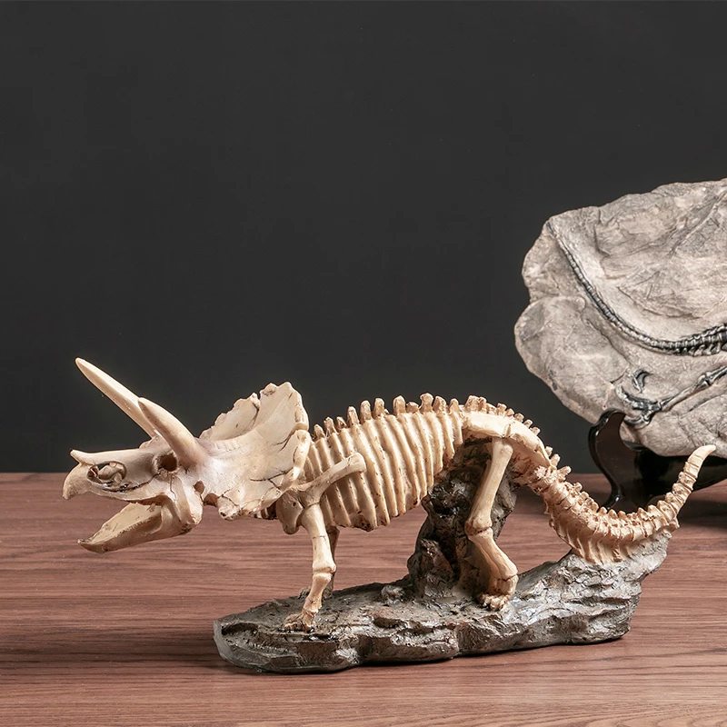 Dinosaur Skeleton Model Decoration Resin Cabochon Laboratory Skull Bone Miniature Figurines Creative Bar Cafe Desk Decoration