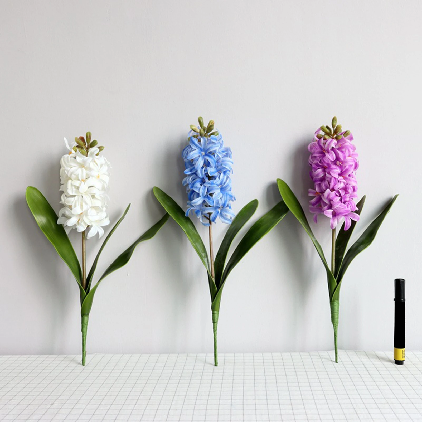 3D Hyacinth Narcissus Plastic Artificial Flower Potted DIY Crafts Floral Festival Party Fake Plants Decorative Flowers