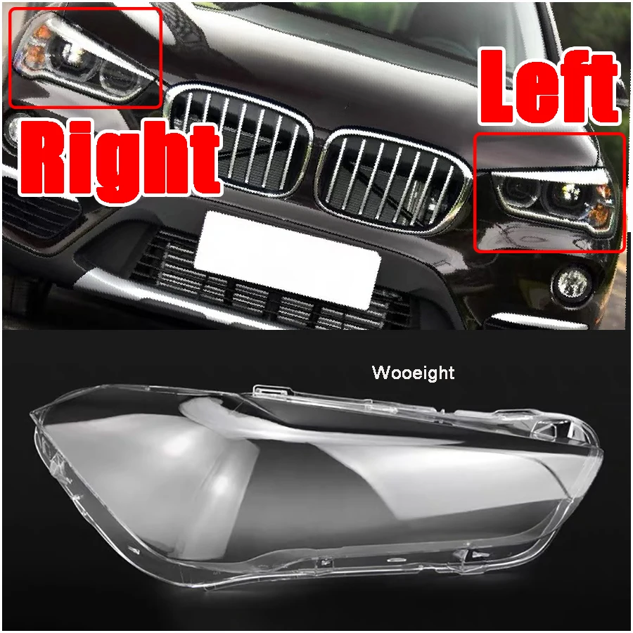 

Wooeight 1Pc Car Front Headlight Glass Headlamps Transparent Lampshade Lamp Light Shell Cover Lens For BMW X1 E84 E49 2010-2019