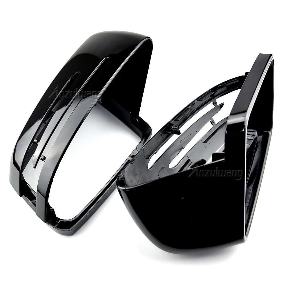 Side Mirror Cap Covers For Mercedes Benz W176 W246 W212 W204 C117 X156 X204 W221 C218 A B C E S CLA GLA GLK Class Black Replace
