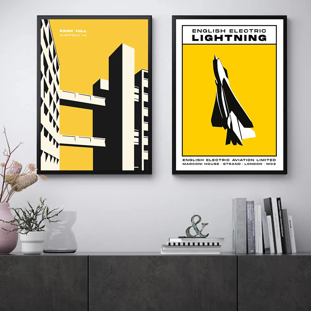 Modern English Electric Lightning Poster And Prints Canvas Oil Park Hill Sheffield Wall Art Pictures For Living Room Home Decor