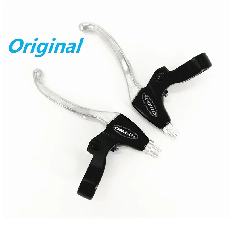 MTB Road Folding Bike Brake Lever 4-finger Handle Lever C-Caliper Brake V Brake Line Pull Mechanical Disc Brake