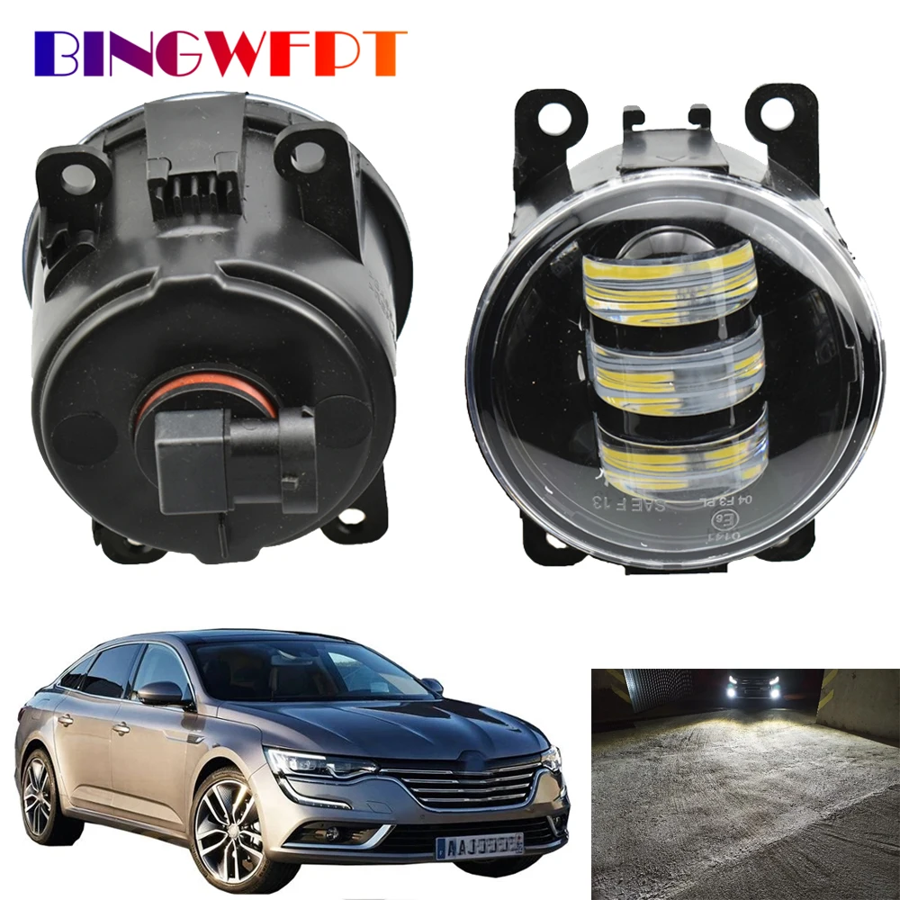 Fog Lights Assembly For Renault Talisman 2016 2017 2018 Car LED Lens Fog Lamp Daytime Running Light H11