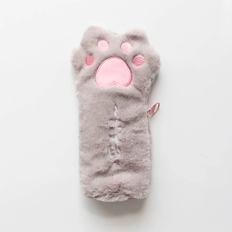 Trousse à Crayons Griffe de Chat en Peluche pour Fille, Surintendant Sв, Créativité, Kawaii, Patte, École