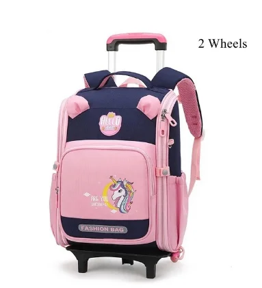 ZIRANYU kids School Rolling backpacks for boys school Wheeled bag student Trolley Bookbag wheeled bag girls School Trolley bag