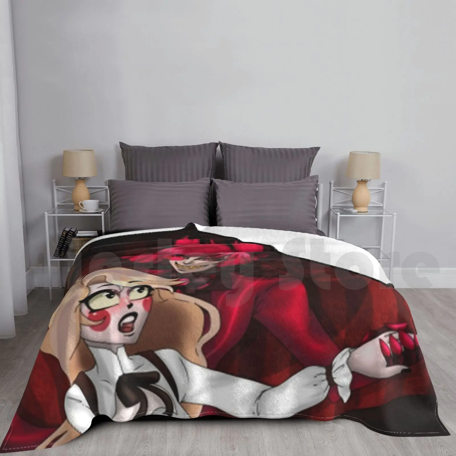 A Dance My Dear~ ? Blanket Fashion Custom A Dance My Dear Charlastor Alastor Art Charlie Charlastor Art