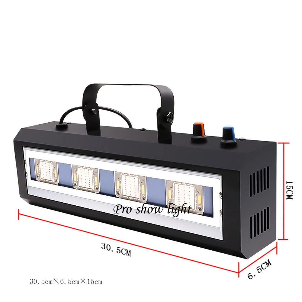80W RGB 3IN1 LED Strobe Light Dj Disco Stage Effect Stroboscope Party Holiday Wedding Club Flash Light Christmas KTV Show Light