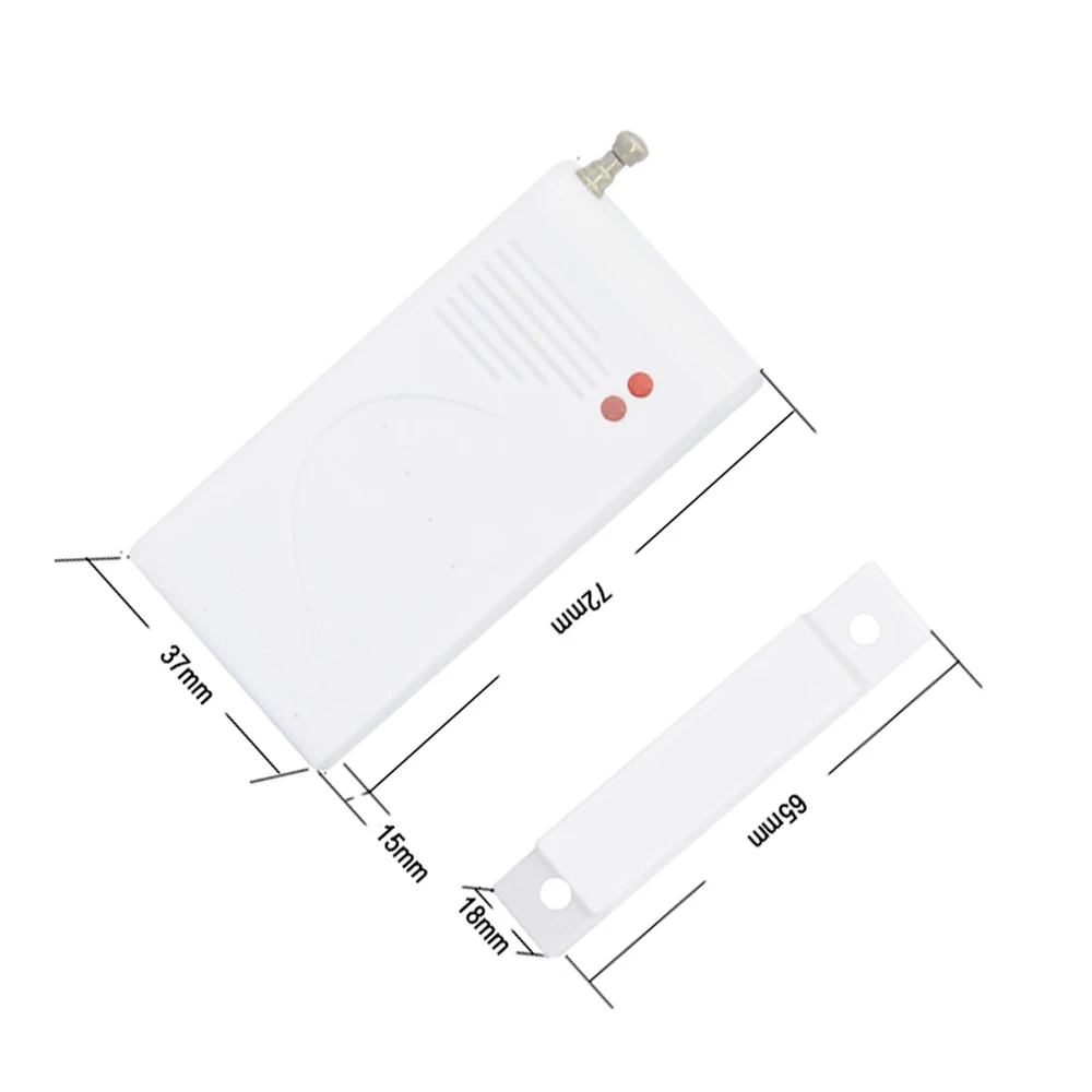 Wofea Wireless Window And Door Sensor Open Detector With Antenna1527 433MHZ For GSM and PSTN Alarm System