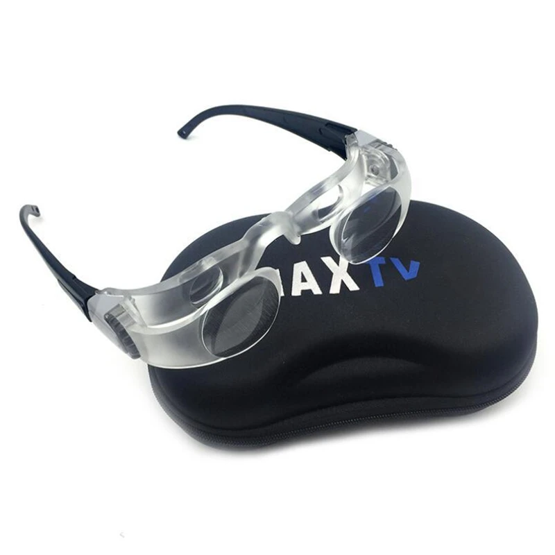 

2.1X Max TV Glasses Magnifier Lens with Diopter +3 Binocular Cell Phone Magnifying Glasses with Phone Holder for TV Screen Watch