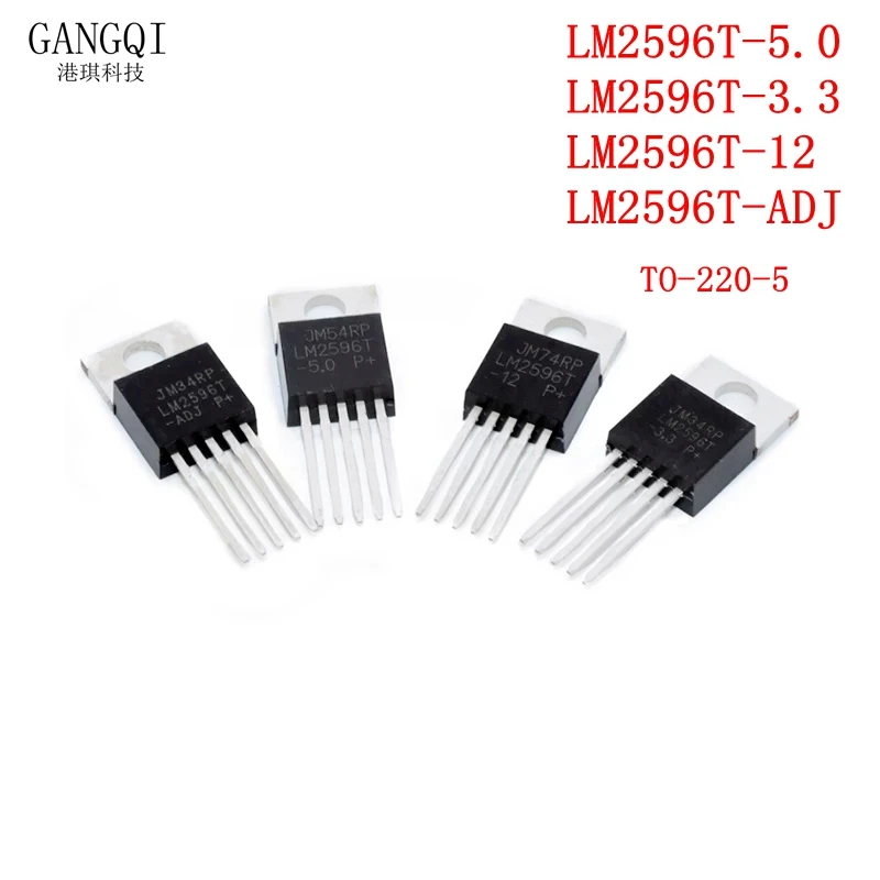 10pcs LM2596T-5.0 TO220-5 LM2596T TO-220 LM2596-5.0 LM2596T-3.3 LM2596-3.3 LM2596T-12 LM2596-12 LM2596T-ADJ LM2596-ADJ LM2596T-5