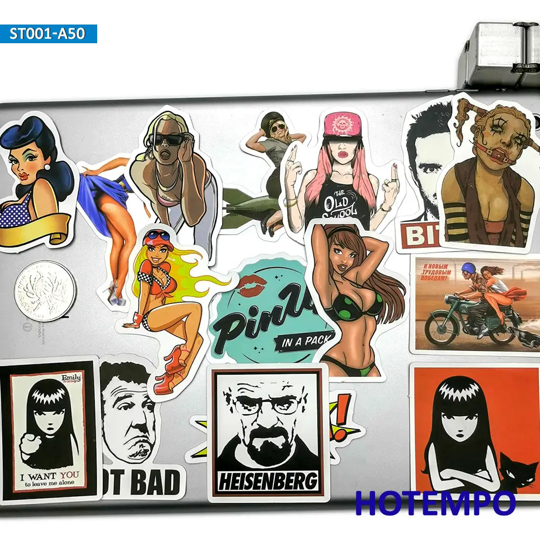 50 Stuks Sexy Verleiding Schoonheid Graffiti Mooie Meisjes Mix Stijl Stickers Voor Mobiele Telefoon Laptop Koffer Skateboard Anime Stickers